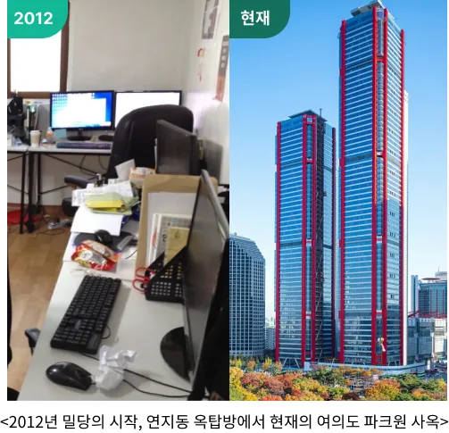 연지동 옥탑방에서 시작해서 현재의 여의도 파크원